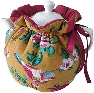 Tea Cosy, Cotton Vintage Floral Teapot Dust Cover Tea Cozies, Kitchen Home Decorative Tea Pots Cozy with Insulation Pad for Housewife, Friend, Mom