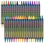 Acrylic Paint Markers, 36 Colors Dual Tip Acrylic Paint Pens Paint Markers For Rock Painting Wood Canvas Plastic Metal And Stone, Acrylic Dot Markers For DIY Crafts Making Art Supplies