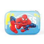 U & U UNIQUE UTILITIES Avengers Pencil Pouch for Kids Spiderman Pencil Box for Boys Superhero Pencil Case 3D EVA Hardtop Big Stationery Pouch for Boys (Spiderman, Sky Blue)