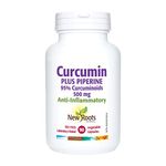 New Roots Herbal - Curcumin Plus Piperine 500mg - 90 Capsules - 95% Curcuminoids - Turmeric Curcumin 500mg - Turmeric Pills Anti Inflammatory Supplements - Turmeric Curcumin with Black Pepper