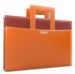 FEDUS Files for Documents 10 Leafs Foolscap Size (Bigger Than A4 Size) 4 Ring File with Hidden Handle Multipurpose Leatherette Portfolio Professional Executive Document file folder for certificates