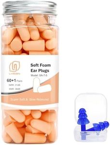 LYSIAN Flesh Color Foam Ear Plugs for Sleeping - 60 Pairs 38dB SNR Noise Reduction Earplugs with Reusable Silicone Earplug Ultra Soft Hearing Protection for Snoring, Work, Shooting and All Loud Events