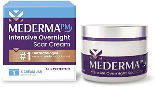 Mederma PM Intensive Overnight Scar Cream, Works with Skin's Nighttime Regenerative Activity, Clinically Shown to Make Scars Smaller and Less Visible, 1.7 Oz (48g)