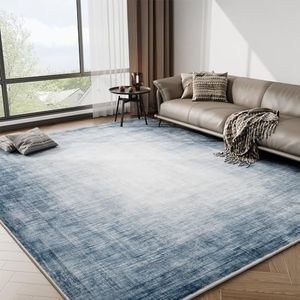 Abstract Area Rug, 8x10 Area Rugs for Living Room Ultra Soft Non Slip Washable Rug Carpet Modern Indoor Rugs for Bedroom Dining Room Office Playroom, Blue