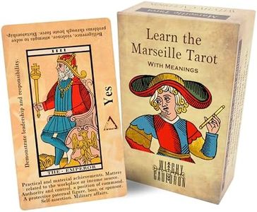 Witchy Cauldron Marseille Tarot Deck for Beginners - Illustrated Cards with Easy-to-Read Meanings for Learning Tarot