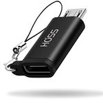 HOSS® Type c Female to Micro USB Male Adapter, Converter USB C to Micro USB, Charger Connector Works with Smartphones,Tablets,and More Devices with Micro USB Port (Color: Black)