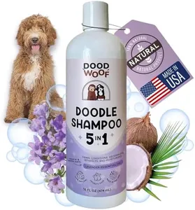 Dood Woof Dog Shampoo and Conditioner for Doodle | Natural Shampoo for Smelly Dogs | Dog Grooming Bath Supplies for Puppy Coat Care | Goldendoodle, Bernedoodle, Poodle, Puppy Shampoo and Conditioner