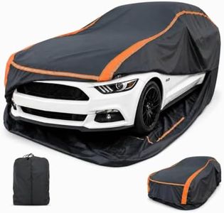 Patented Fully Enclosed Car Cover Waterproof All Weather 2-in-1 for Ford Mustang,Dodge Challenger/Charger,Model 3,Camaro Automobiles Universal Fit Sedan/Coupe/Cabrio Length 186-208 in. Exterior Covers