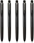 Uni-ball Signo RT1 Retractable Gel Ink Pen, Ultra Micro Point 0.28mm, Rubber Grip, Black Ink, UMN-155-28, Value Set of 5