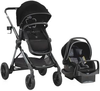 Evenflo Pivot Xpand Modular Travel System with LiteMax Infant Car Seat (Ayrshire Black)
