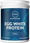 MRM Nutrition Egg White Protein | Vanilla Flavored | 23g Fat-Free Protein | with Digestive enzymes | Highest Biological Value | Clinically Tested | 10 Servings