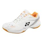 YONEX Power Cushion 65 Z3 Wide Men's Indoor Court Shoe (White/Orange) (us_Footwear_Size_System, Adult, Men, Numeric, Wide, Numeric_8)