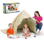 Fort Building Kits For Kids | Den Building Kit For Kids 70 Pieces | Construction Toys Stem | Garden Games | Fort Building Kit Indoor And Outdoor Toys | 5 Year Old Girls Gifts | 5 Year Old Boy Gifts