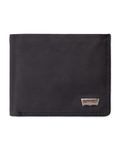 Levi's Men's Classic Bifold Passcase Wallet with Multiple Card Slots and ID Window, Black Ornament, One Size, RFID Blocking Passcase Wallet