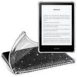 CoBak Case for 6.8" Amazon Kindle Paperwhite - Glitter Transparent TPU and Corner protection Cover for Kindle Paperwhite Signature Edition and Kindle Paperwhite 11th Generation 2021 Released, Clear