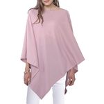 DiaryLook Ladies Button Cashmere Feel Multiway Poncho Shawl Scarf Wrap for Women