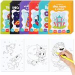 THE TWIDDLERS - 24 Pack 6 Themes Bulk Mini Coloring Books for Kids Ages 3+, Includes Castles Dragons Space Pirate Baking Beach - Coloring Book Party Favor, Classroom Activity Books