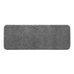 MIULEE Bath Mats Non Slip Bathroom Mats Shower Mat Absorbent Bathroom Rug Large Rug Door Mat Inside Kitchen Rugs Carpet Mat for Bathroom Bedroom Kitchen Entrance 45x120 cm Grey