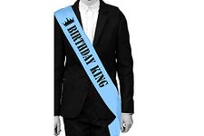 Hubops birthday king Sash for Party Decoration sash for happy bitrthday boy/man (blue)