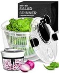 Large Salad Spinner with Drain, Bow