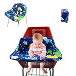 Pozico Baby Shopping Trolley Cover Universal Toddler High Chair and Shopping Cart Cushion with Carry Bag, Machine Washable (Dinos)