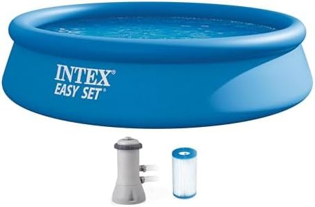 INTEX Easy Set 12 ft x 30in Above Ground Pool Set, Round Inflatable Swimming Pool with 530 GPH Cartridge Filter Pump and Type A Cartridge