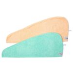 Turbie Twist Microfiber Turbie 2 Pack - Bermuda/Peach
