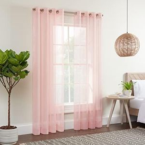 Eclipse Kiara Rideaux de fenêtre Modernes à œillets filtrant la lumière pour Chambre à Coucher (2 Panneaux), 137,2 x 213,4 cm, Rose pâle