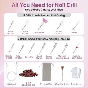 Oukzon Cordless Electric Nail Drill – Rechargeable Manicure Tool