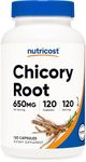 Nutricost Chicory Root 650mg Per Capsule - 120 Veggie Capsules, Non-GMO, Gluten Free, Vegan