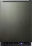 Summit SCFF53BXKSHH 24 Inch Freestanding or Built In Upright Counter Depth Freezer in Black Stainless Steel