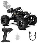 Royals hub Rock Crawler Car with Smoke Offroader Rc Car High Speed 5 Functions 1:16 RC Car with Smoke Fog Styled Climbing Monster Truck Rechargeable Remote Control Car for Kids 【Colors as Per Stock】