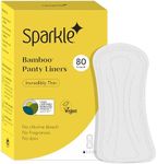 Sparkle Bamboo Incredibly Thin Panty Liners | Plant Based, Flexible & Comfortable Panty Liners for Women | Ideal for Everyday Discharge & Spotting | USDA Certified Biobased & Chlorine-Free | 80 Count