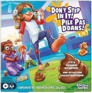 Don't Step in It! Preschool Game I Blindfolded, Poop Party Game | Spinner with 8 Fun Animal Moves | Ages 4+| 1+ Players I Funny Kids Board Games (English & French)