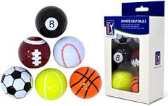 PGA TOUR Fun Sport Golf balls (Set of 6), Unisex, Multicolor