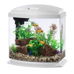 Aqueon LED MiniBow Aquarium Kit with SmartClean Technology, White, 2.5 Gallon