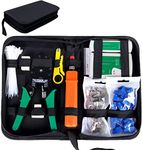 SGILE Network Tool Kits Computer Maintenance LAN Cable Tester 9-in-1 with Crimp Stripper Tool Set