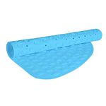 TranquilBeauty Curved Blue Shower Mat 53x53cm/21x21in |Non-slip Machine-Washable Quadrant Bath Mat For Walk In Shower Tray | Shower Mats Non-Slip Suction Cups For Kids & Elderly