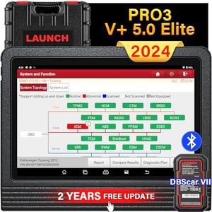 LAUNCH X431 PRO3 V+ 5.0 Elite 2024 Upgraded Bidirectional Scan Tool, OEM Topology Map, Scan HD Trucks, AutoAuth for FCA SGW, ECU Coding, 41+ Services, All System Diagnose, 2-Year Free Update, CAN FD