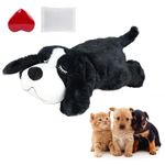 IFOYO Puppy Heartbeat Stuffed Toy, Puppy Calming Create Training Sleep Aid Behavioral Aid Dog Toys Pet Anxiety Relief and Calming Aid (Black)