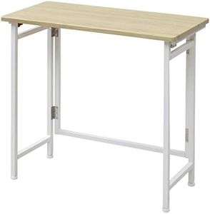 Yamazen PST-7236 (NM/IV) Folding Desk (Mini), Width 28.3 x Depth 14.2 x Height 27.6 inches (72 x 36 x 70 cm), Compact, Includes Adjuster, Scratch Resistant, Finished Product, Natural Maple/Ivory