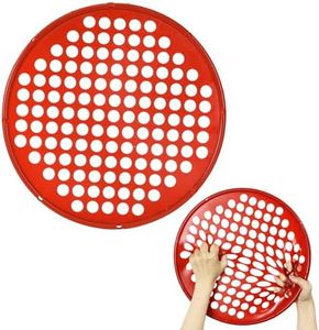 ZHIAMZ Hand Exercise Webs for Physical Therapy, Hand Grip Strengthener, Finger Exerciser, Portable Size, Latex Free, 7" Diameter (PLUS-Red)