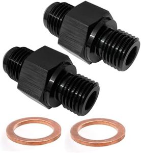 2Set 6AN to 1/4 NPSM Fitting Adapter, 6An Fitting, 6AN Male Flare to 1/4" NPSM Transmission Cooler Adapter Fitting Fits 4L60E, TH350, 200-4R, 700R4, TH400, TR6060, AOD 4R100, 4R70W, C5 Aluminum