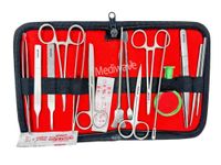 Mediwave17 Pcs. Re-usable surgical Tool Kit for Medical Purpose Dissection Kit Surgical Instruments Set Stainless Steel (Geramn Fine Quality)