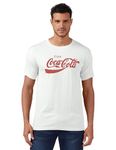 Coca-Cola Men's Eighties Coke Short Sleeve T-Shirt, White, Large