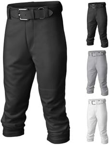 Easton | PRO+ Pull Up Baseball Pant | Youth | Full Length | Elastic Bottom | Youth Black Y L