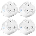 Smart Plug, Alexa Plugs Smart 4 Pack WiFi Outlet, Smart Plugs That Work with Alexa(Echo and Echo Dot), Echo Google Home IFTTT, Smart Socket with Remote Control and Timer Plug,Wifi plug No Hub Required