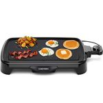 Chefman Electric Griddle with Removable Temperature Control, Immersible Flat Top Grill, Burger, Eggs, Pancake Griddle, Nonstick Easy Clean Cooking Surface, Slide Out Drip Tray, 25 x 40 CM