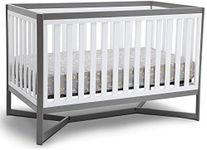 Delta Children Tribeca 4-in-1 Convertible Crib, White/Grey