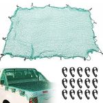 Cargo Net, 6.5ft X 10ft Cargo Nets for Pickup Truck Bed with 15 PCS Hooks Heavy Duty Cargo Netting for SUV Boat Trailer Snowmobile Truck